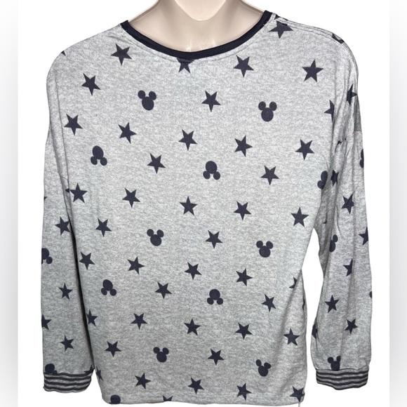 Disney Long sleeve Lounge Knit Top Gray Size Large - Picture 3 of 4